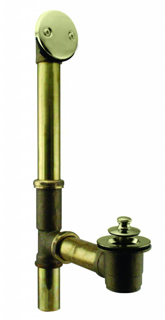 Westbrass D321 Twist and Close Bath Waste - 14 in. Make-Up, 17 Ga. Tubing - Parent