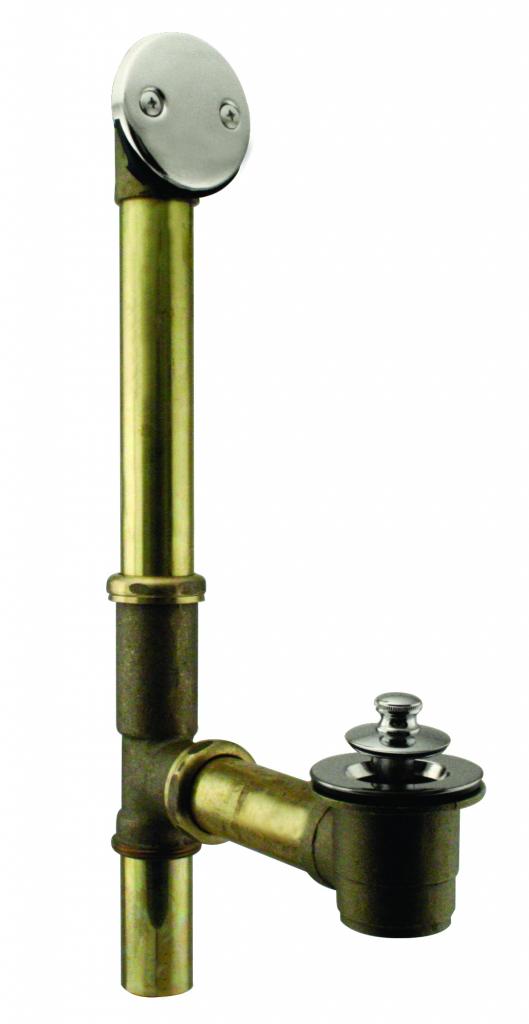 Westbrass D321G Twist and Close Bath Waste - 14 in. Make-Up, 20 Ga. Tubing