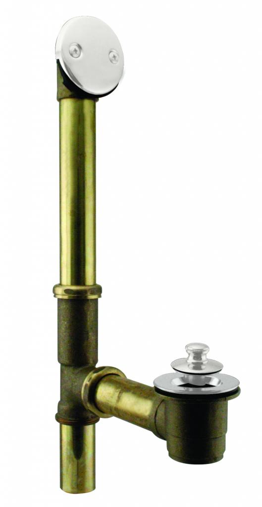 Westbrass D321G Twist and Close Bath Waste - 14 in. Make-Up, 20 Ga. Tubing