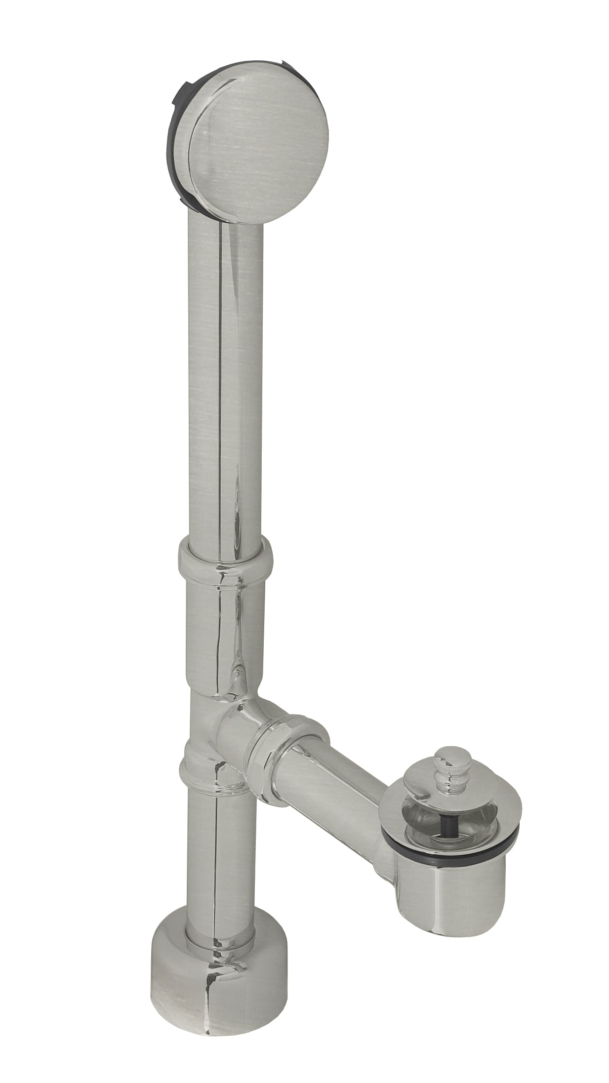 Westbrass D3211HK Finished Twist and Close Bath Waste - Hidden Overflow -14 in. Make-Up, 17 Ga.