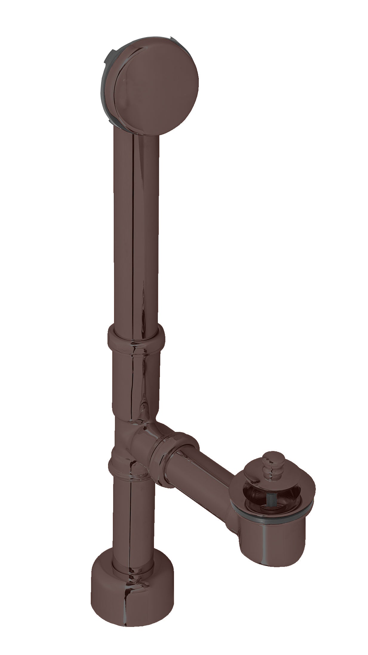 Westbrass D3211HK Finished Twist and Close Bath Waste - Hidden Overflow -14 in. Make-Up, 17 Ga.