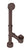 Westbrass D3211HK Finished Twist and Close Bath Waste - Hidden Overflow -14 in. Make-Up, 17 Ga.