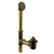 Westbrass D321H Twist and Close Bath Waste - Hidden Overflow -14 in. Make-Up, 17 Ga.