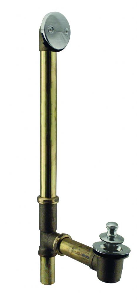 Westbrass D322G Twist and Close Bath Waste - 22 in. Make-Up, 20 Ga. Tubing