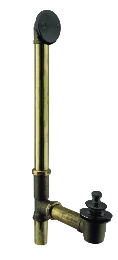 Westbrass D322G Twist and Close Bath Waste - 22 in. Make-Up, 20 Ga. Tubing