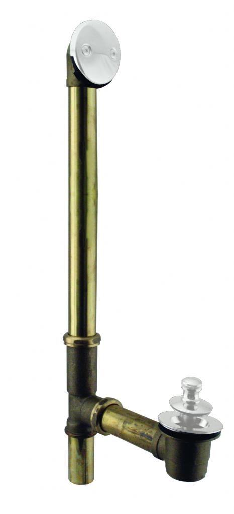 Westbrass D322 Twist and Close Bath Waste - 22 in. Make-Up, 17 Ga. Tubing