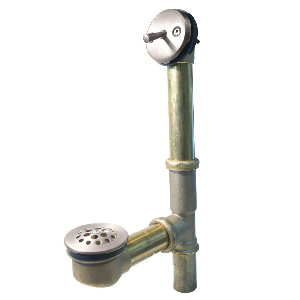 Westbrass D323 Beehive Grid Bath Waste - 14 in. Make-Up, 17 Ga. Tubing