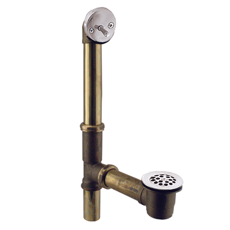 Westbrass D323G Beehive Grid Bath Waste - 14 in. Make-Up, 20 Ga. Tubing