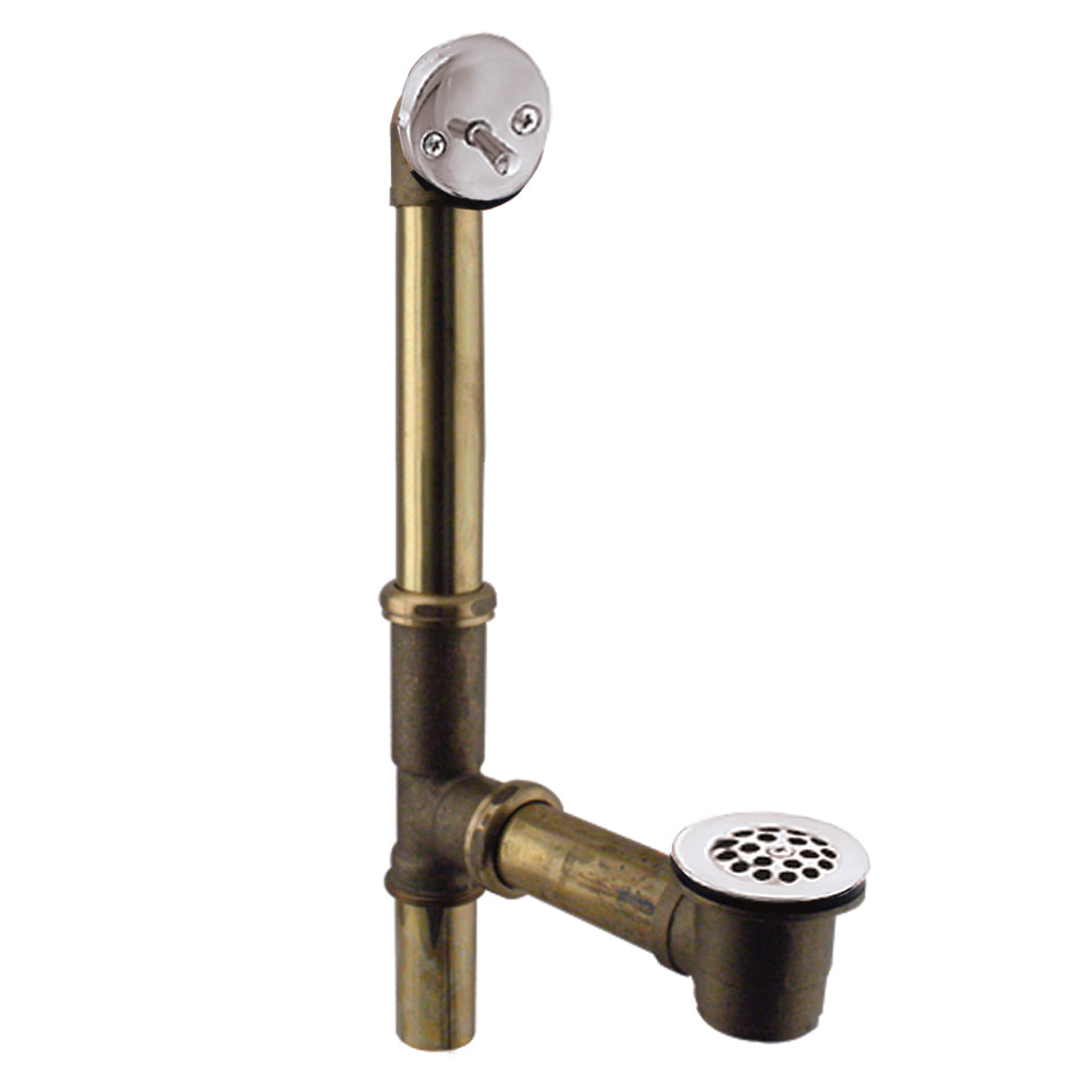 Westbrass D323 Beehive Grid Bath Waste - 14 in. Make-Up, 17 Ga. Tubing