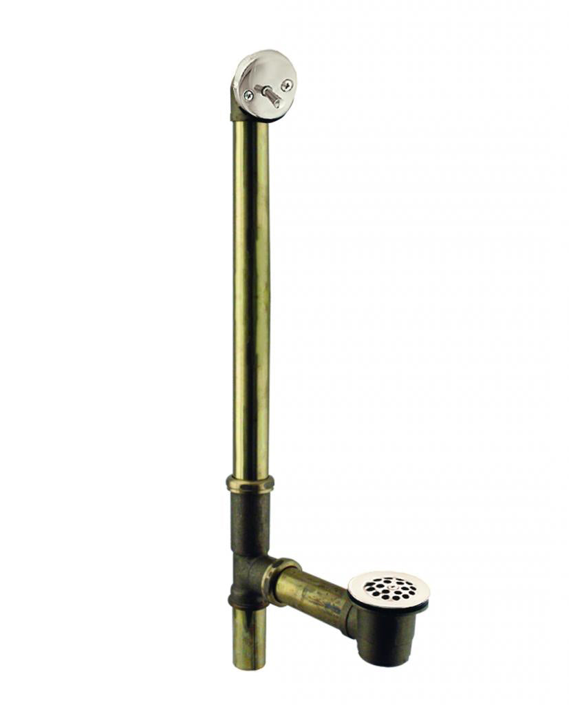 Westbrass D324 Beehive Grid Bath Waste - 22 in. Make-Up, 17 Ga. Tubing