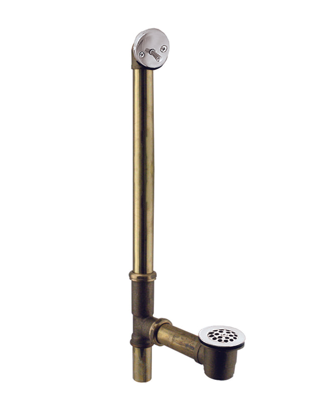 Westbrass D324 Beehive Grid Bath Waste - 22 in. Make-Up, 17 Ga. Tubing