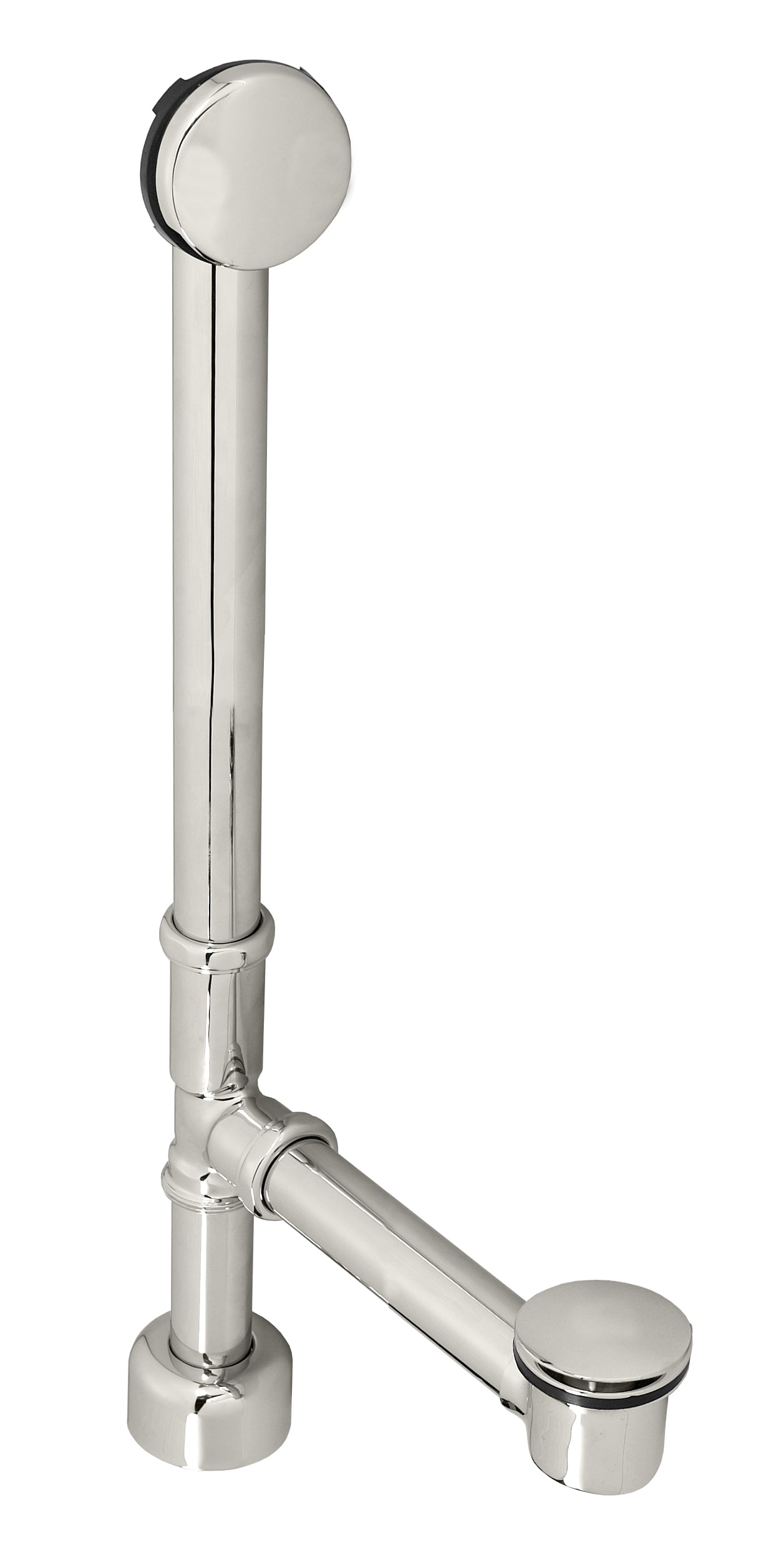 Westbrass D3251HK Finished European Tip Toe Bath Waste - Hidden Overflow -14 in. Make-Up, 17 Ga.