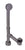 Westbrass D3251HK Finished European Tip Toe Bath Waste - Hidden Overflow -14 in. Make-Up, 17 Ga.
