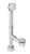 Westbrass D3251HK Finished European Tip Toe Bath Waste - Hidden Overflow -14 in. Make-Up, 17 Ga.