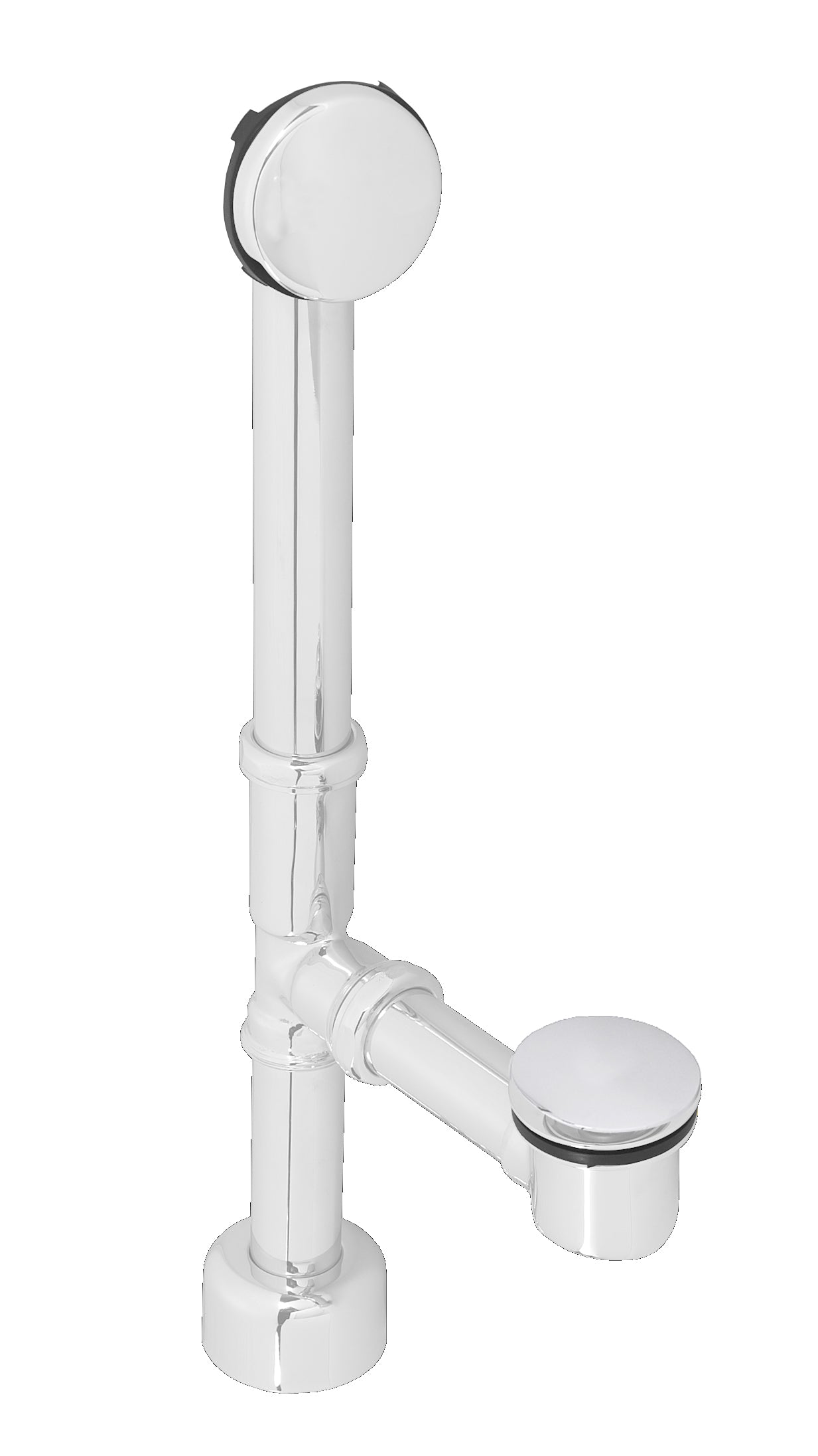 Westbrass D3251HK Finished European Tip Toe Bath Waste - Hidden Overflow -14 in. Make-Up, 17 Ga.