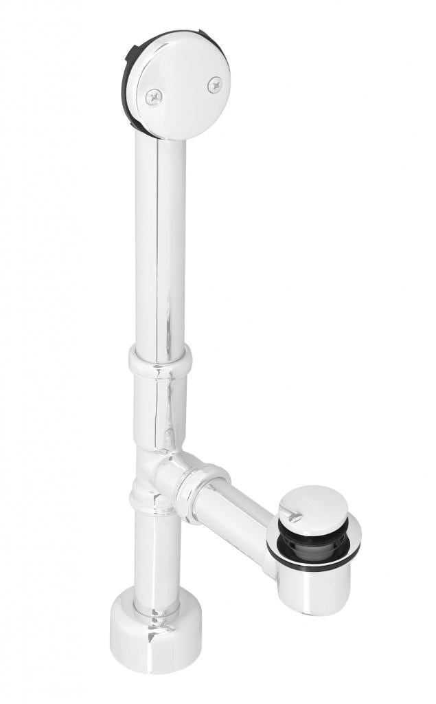 Westbrass D3251K All Exposed Tip Toe Bath Waste - 14 in. Make-Up, 17 Ga. Tubing