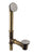 Westbrass D325H European Tip Toe Bath Waste - Hidden Overflow -14 in. Make-Up, 17 Ga.