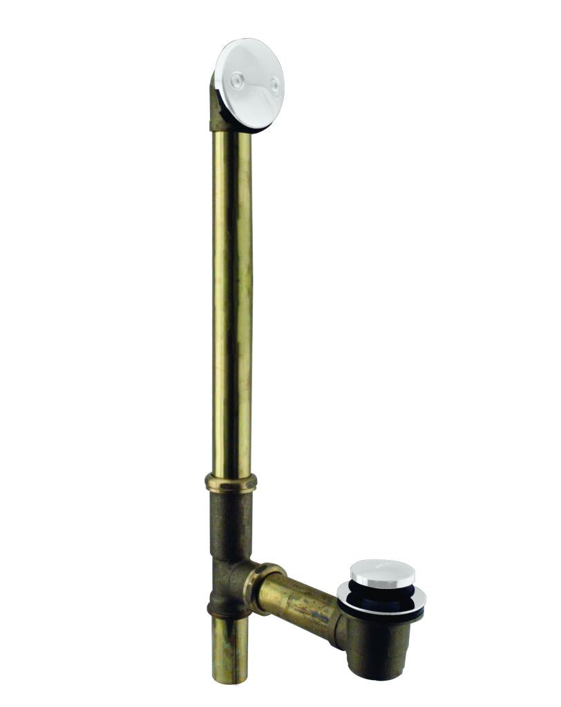 Westbrass D326 Tip Toe Bath Waste - 22 in. Make-Up, 17 Ga. Tubing