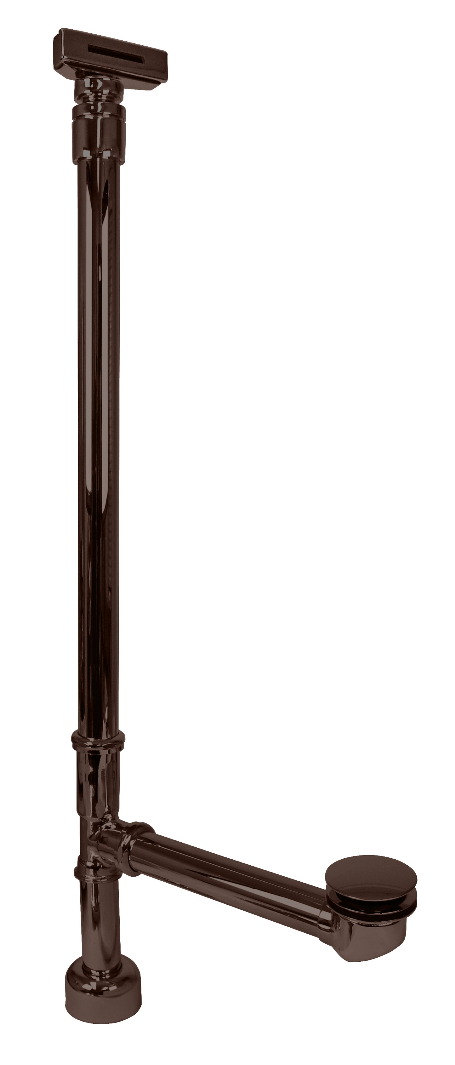 Westbrass D3261BJLD Fully Finished Linnear Overflow with Ball Joint and Tip-Toe Drain Function