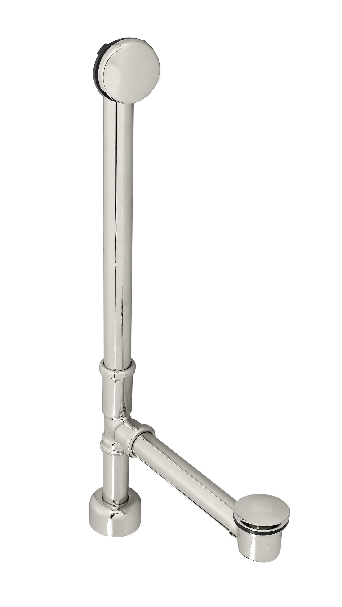 Westbrass D3261HK European Tip Toe Bath Waste - Hidden Overflow -22 in. Make-Up, 17 Ga.