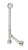 Westbrass D3261HK European Tip Toe Bath Waste - Hidden Overflow -22 in. Make-Up, 17 Ga.
