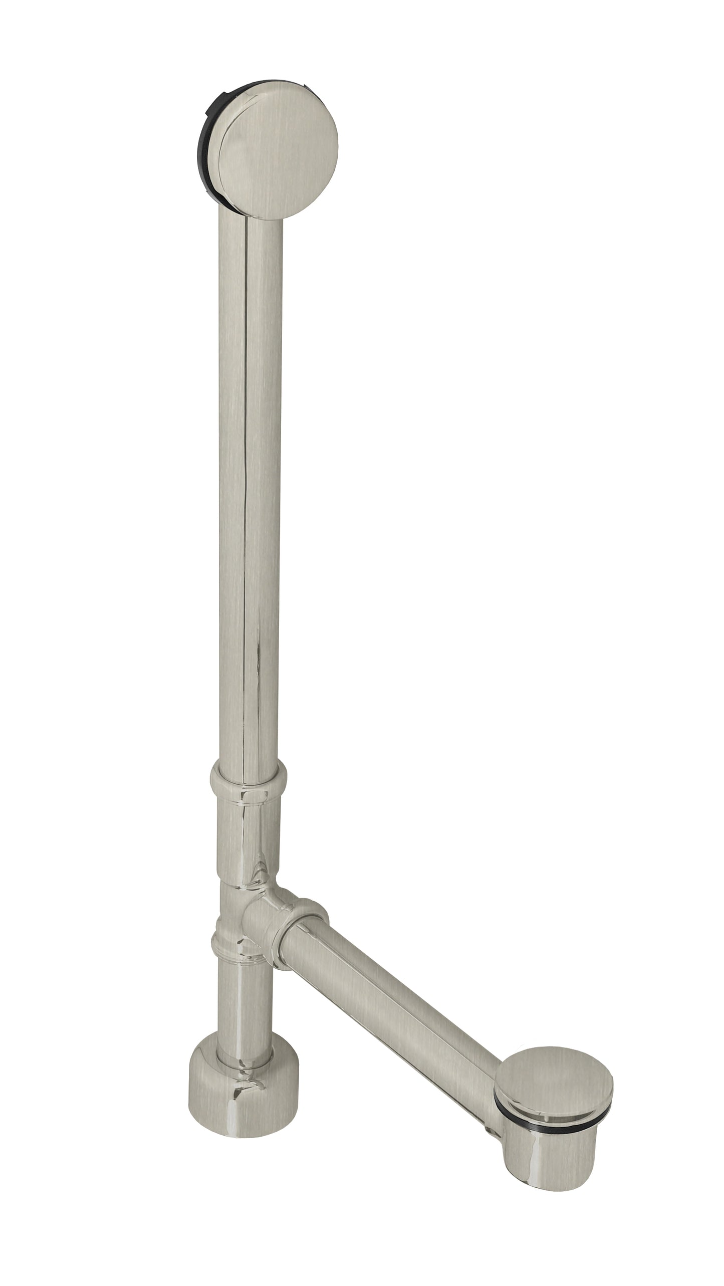 Westbrass D3261HK European Tip Toe Bath Waste - Hidden Overflow -22 in. Make-Up, 17 Ga.