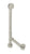 Westbrass D3261HK European Tip Toe Bath Waste - Hidden Overflow -22 in. Make-Up, 17 Ga.