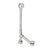Westbrass D3261HK European Tip Toe Bath Waste - Hidden Overflow -22 in. Make-Up, 17 Ga.