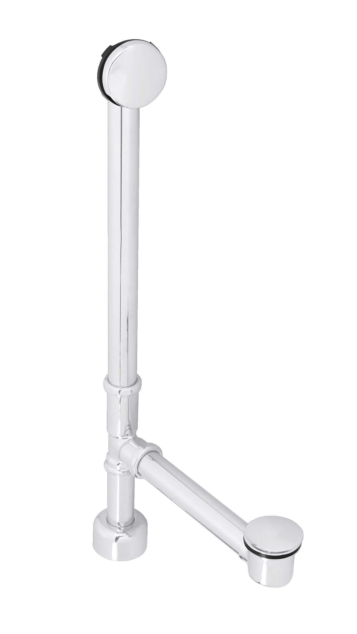 Westbrass D3261HK European Tip Toe Bath Waste - Hidden Overflow -22 in. Make-Up, 17 Ga.