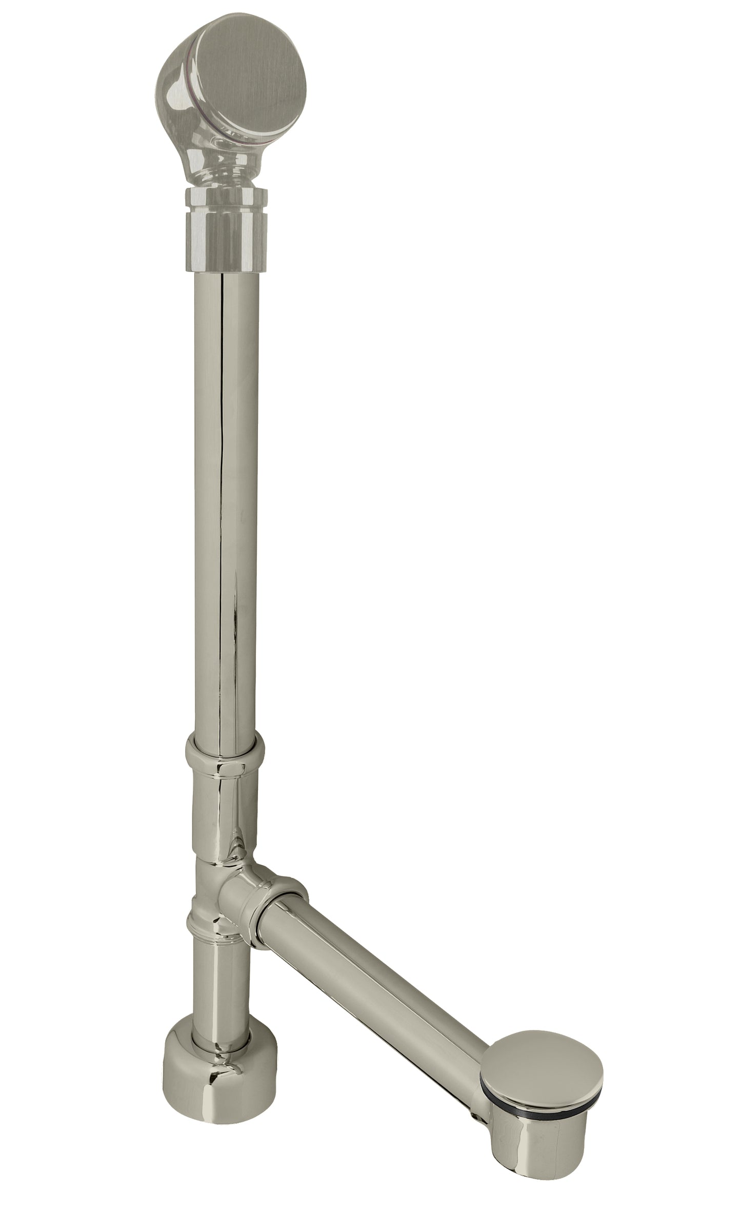 Westbrass D3261HKBJ Illusionary All Exposed Ball Joint Overflow with ADA approved Tip-Toe Drain