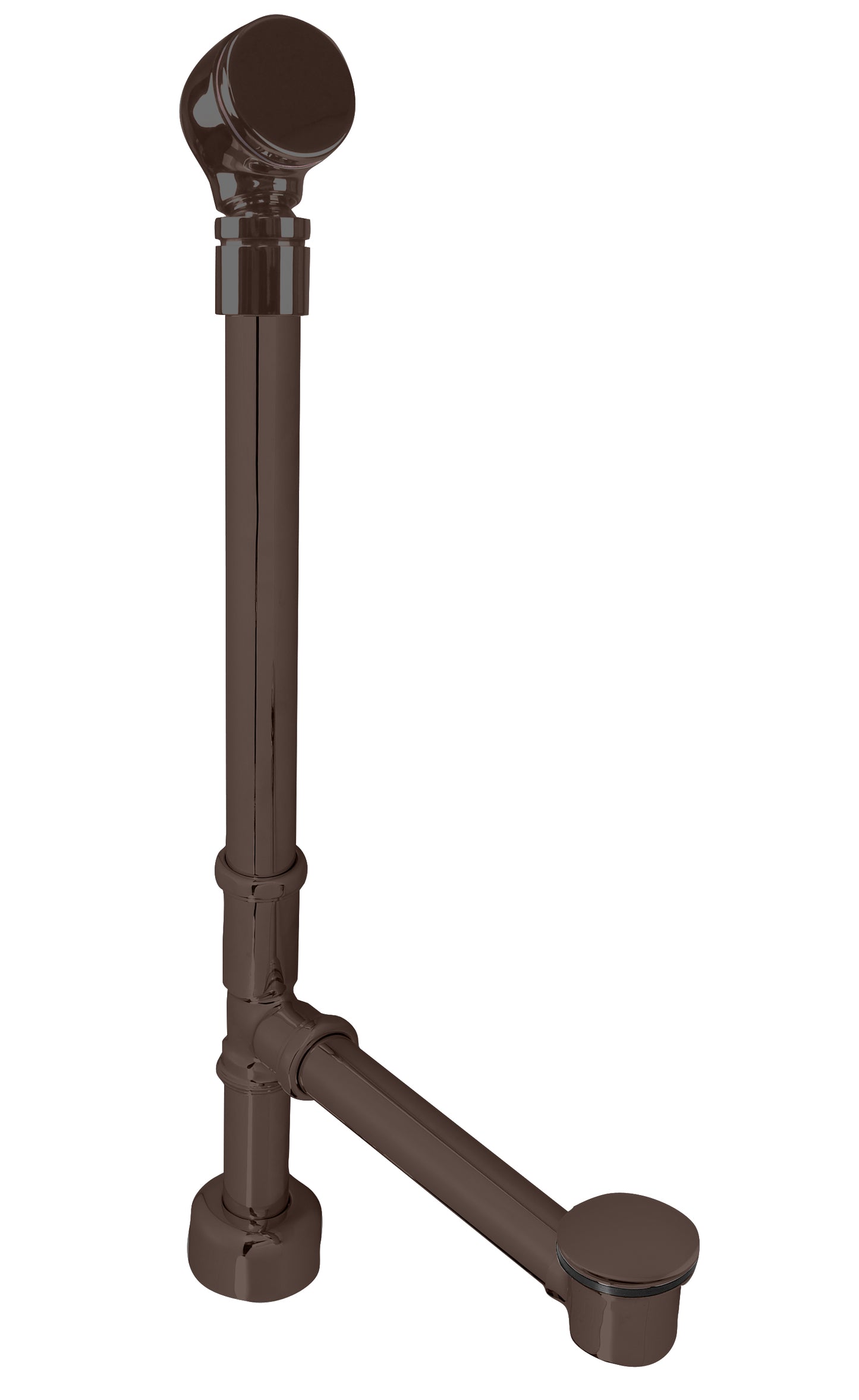 Westbrass D3261HKBJ Illusionary All Exposed Ball Joint Overflow with ADA approved Tip-Toe Drain