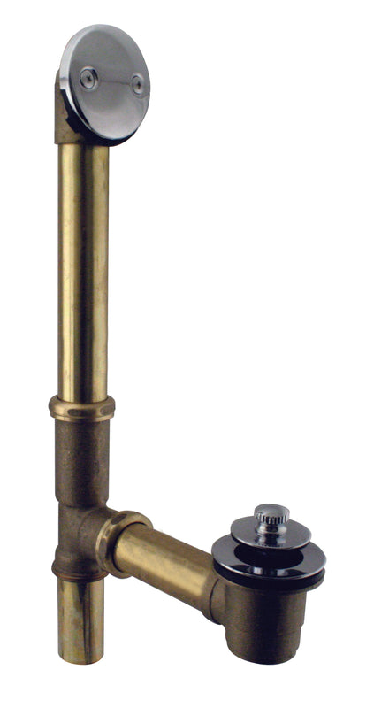 Westbrass D3262 Pull and Drain Bath Waste - 14 in. Make-Up, 17 Ga. Tubing