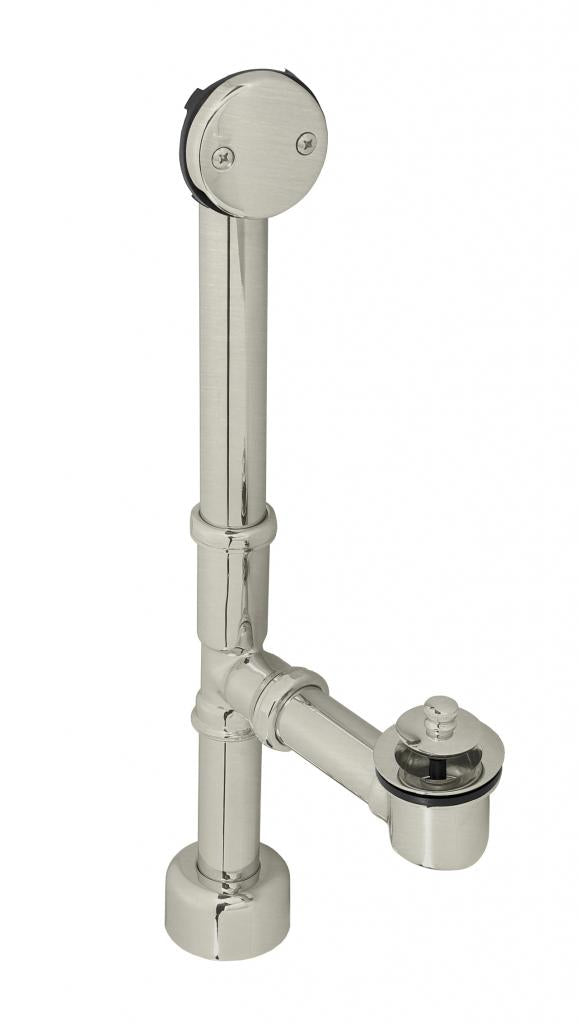 Westbrass D3263K All Exposed Pull and Drain Bath Waste - 14 in. Make-Up, 17 Ga. Tubing