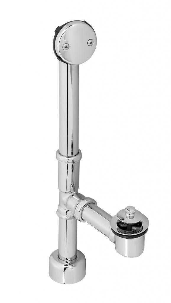 Westbrass D3263K All Exposed Pull and Drain Bath Waste - 14 in. Make-Up, 17 Ga. Tubing