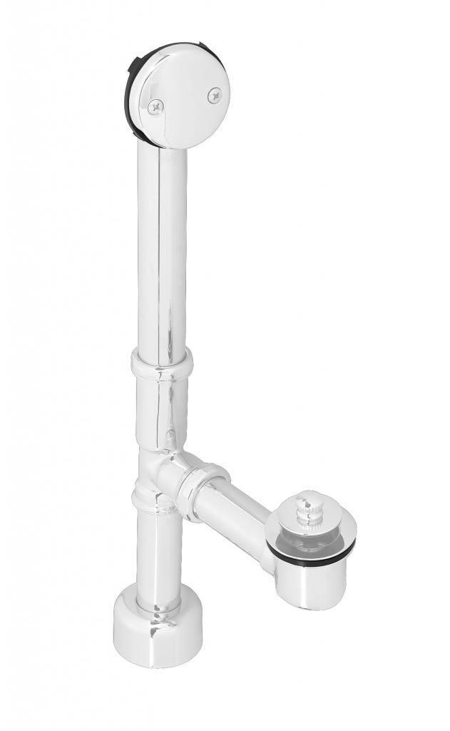 Westbrass D3263K All Exposed Pull and Drain Bath Waste - 14 in. Make-Up, 17 Ga. Tubing