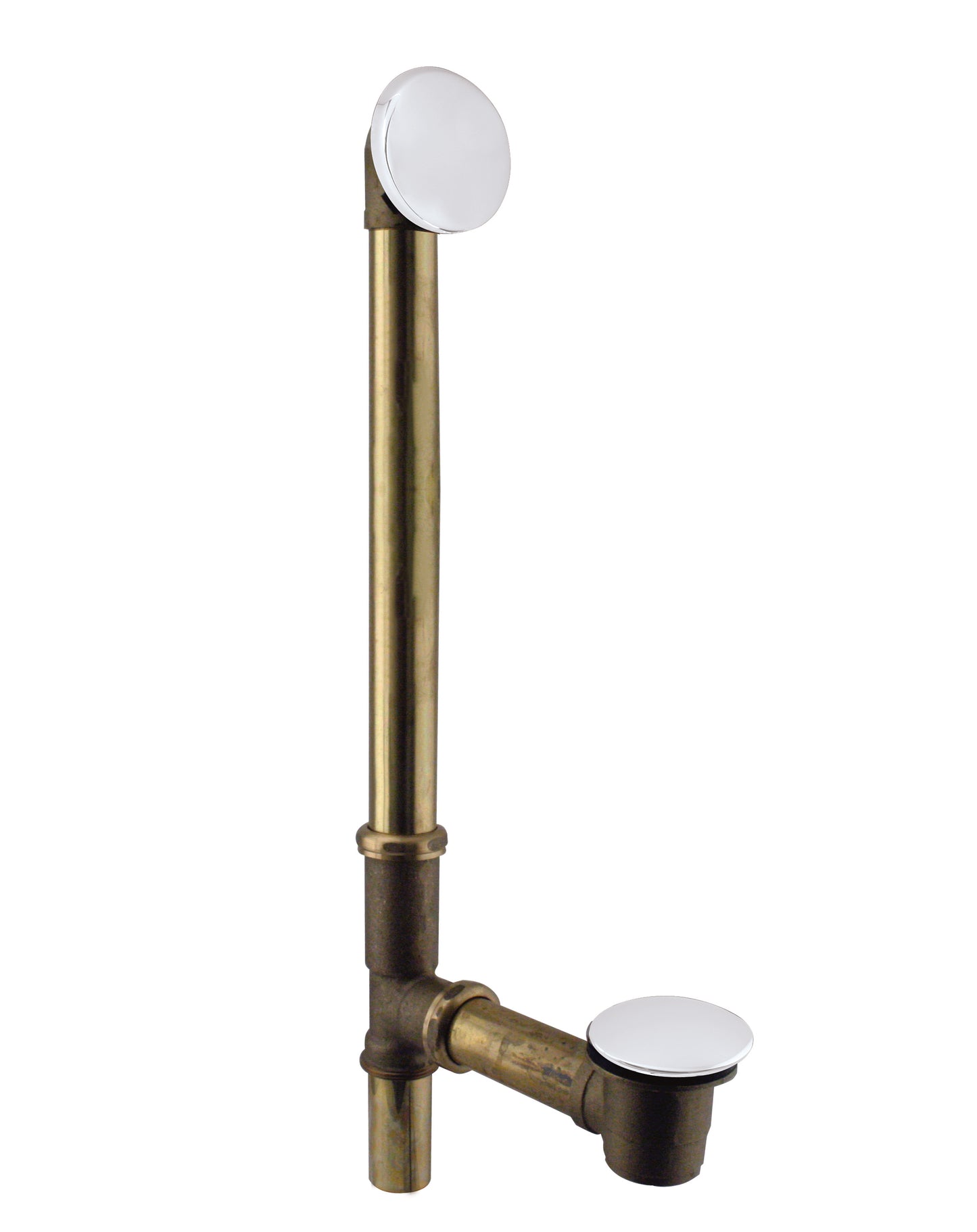 Westbrass D326H European Tip Toe Bath Waste - Hidden Overflow -22 in. Make-Up, 17 Ga. - Parent