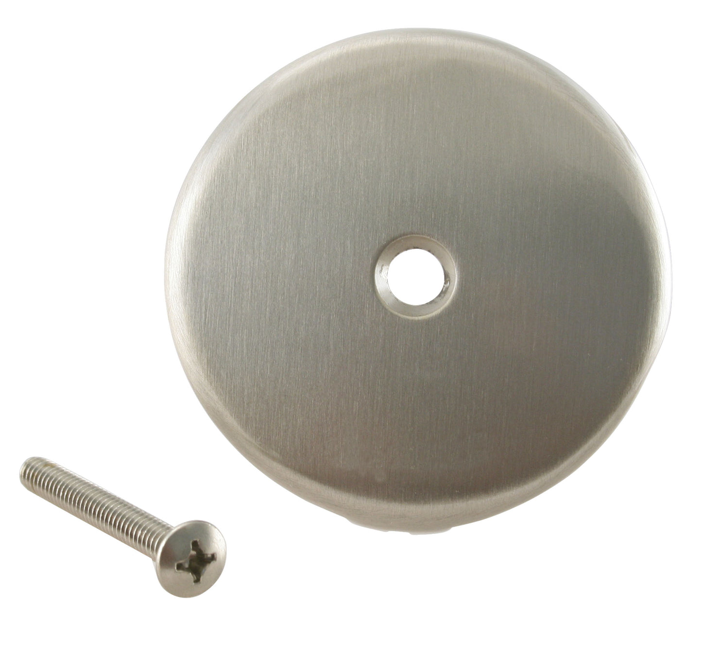 Westbrass D328 3-1/8 in. Single Hole Overflow Face Plate and Screw