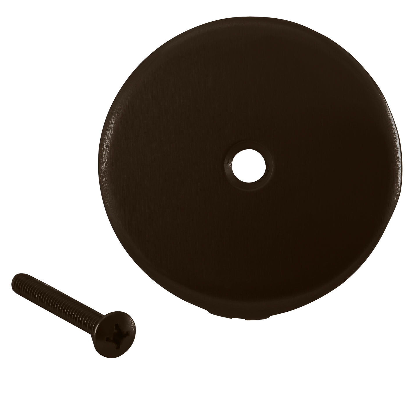 Westbrass D328 3-1/8 in. Single Hole Overflow Face Plate and Screw
