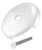 Westbrass D328 3-1/8 in. Single Hole Overflow Face Plate and Screw