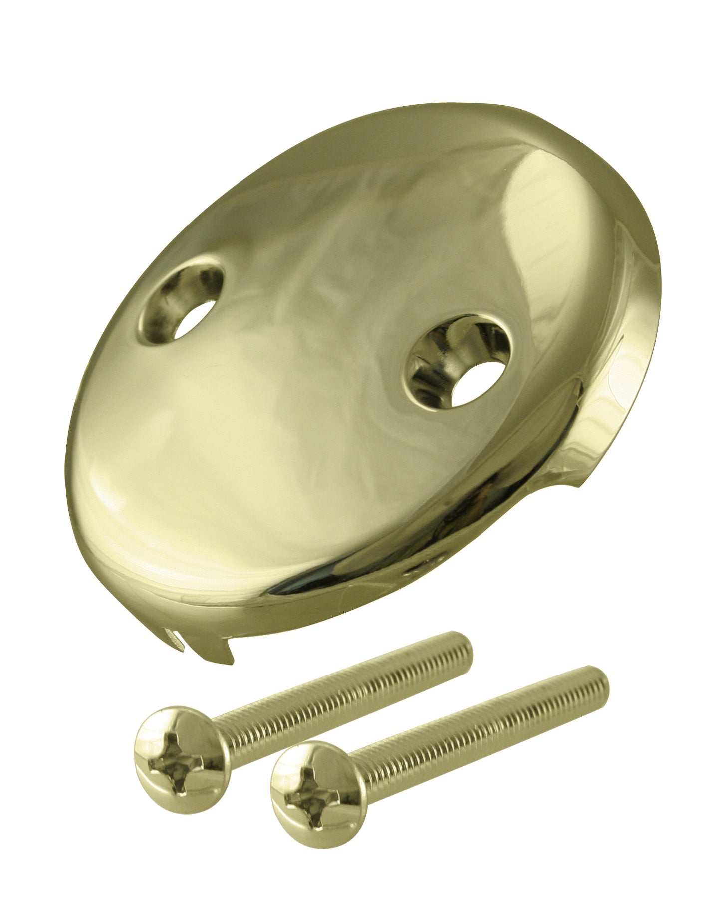 Westbrass D329 3-1/8 in. Two-Hole Overflow Face Plate and Screws - Parent