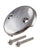 Westbrass D329 3-1/8 in. Two-Hole Overflow Face Plate and Screws