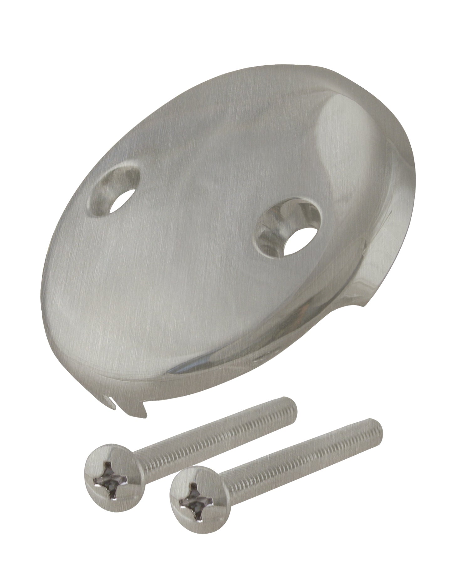 Westbrass D329 3-1/8 in. Two-Hole Overflow Face Plate and Screws