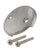 Westbrass D329 3-1/8 in. Two-Hole Overflow Face Plate and Screws