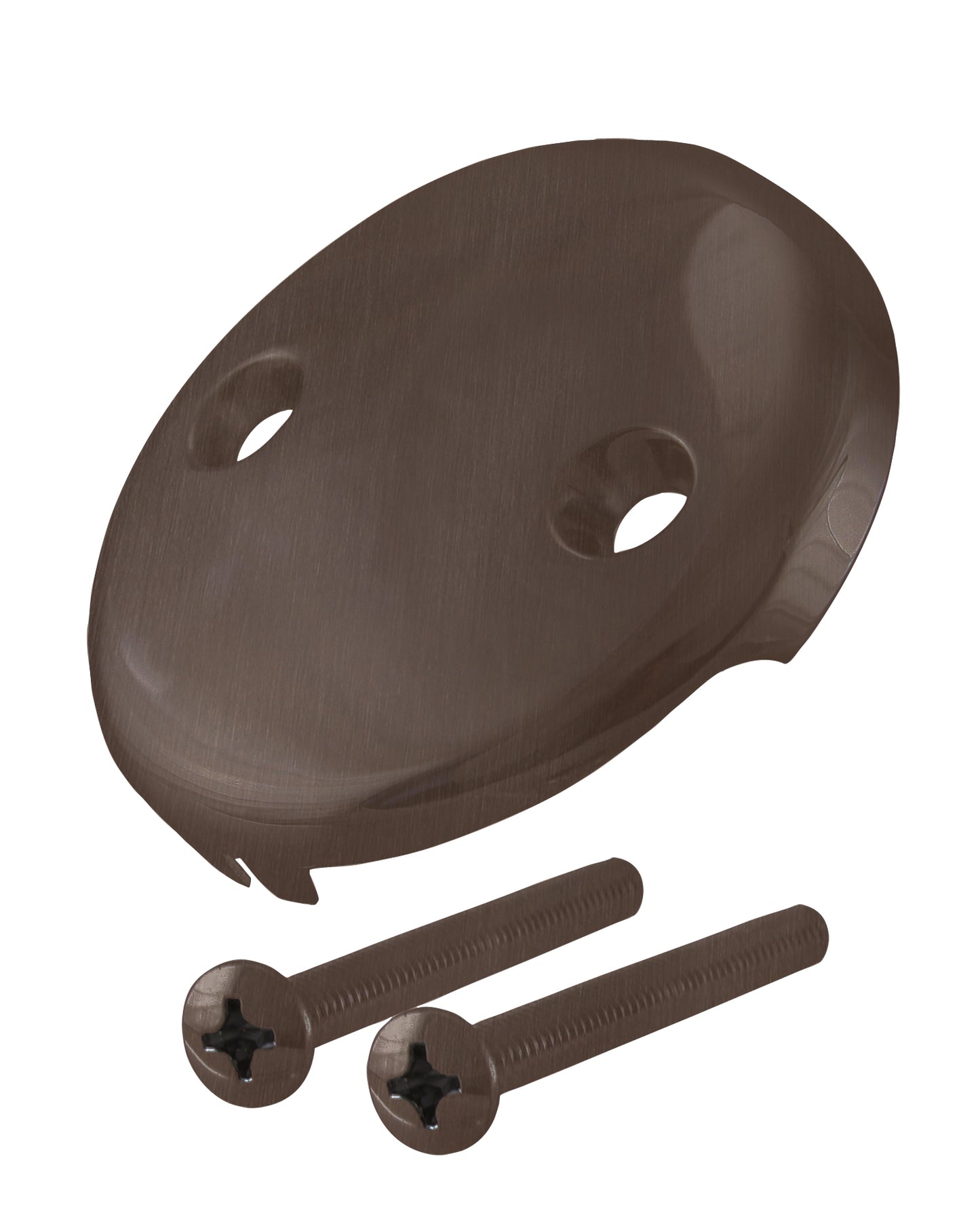 Westbrass D329 3-1/8 in. Two-Hole Overflow Face Plate and Screws