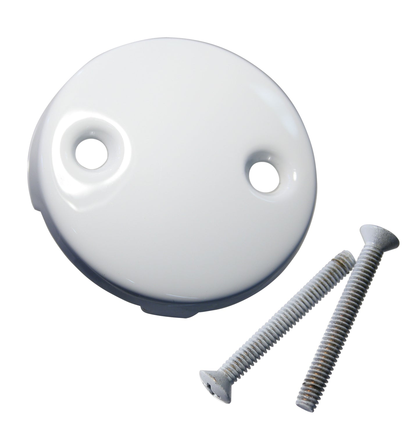 Westbrass D329 3-1/8 in. Two-Hole Overflow Face Plate and Screws