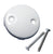 Westbrass D329 3-1/8 in. Two-Hole Overflow Face Plate and Screws