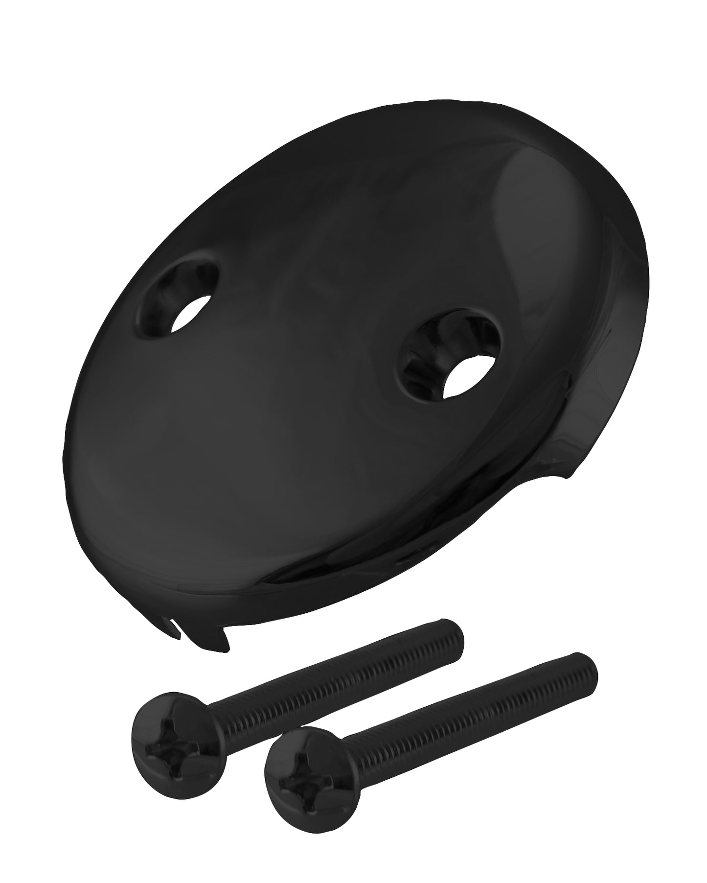Westbrass D329 3-1/8 in. Two-Hole Overflow Face Plate and Screws