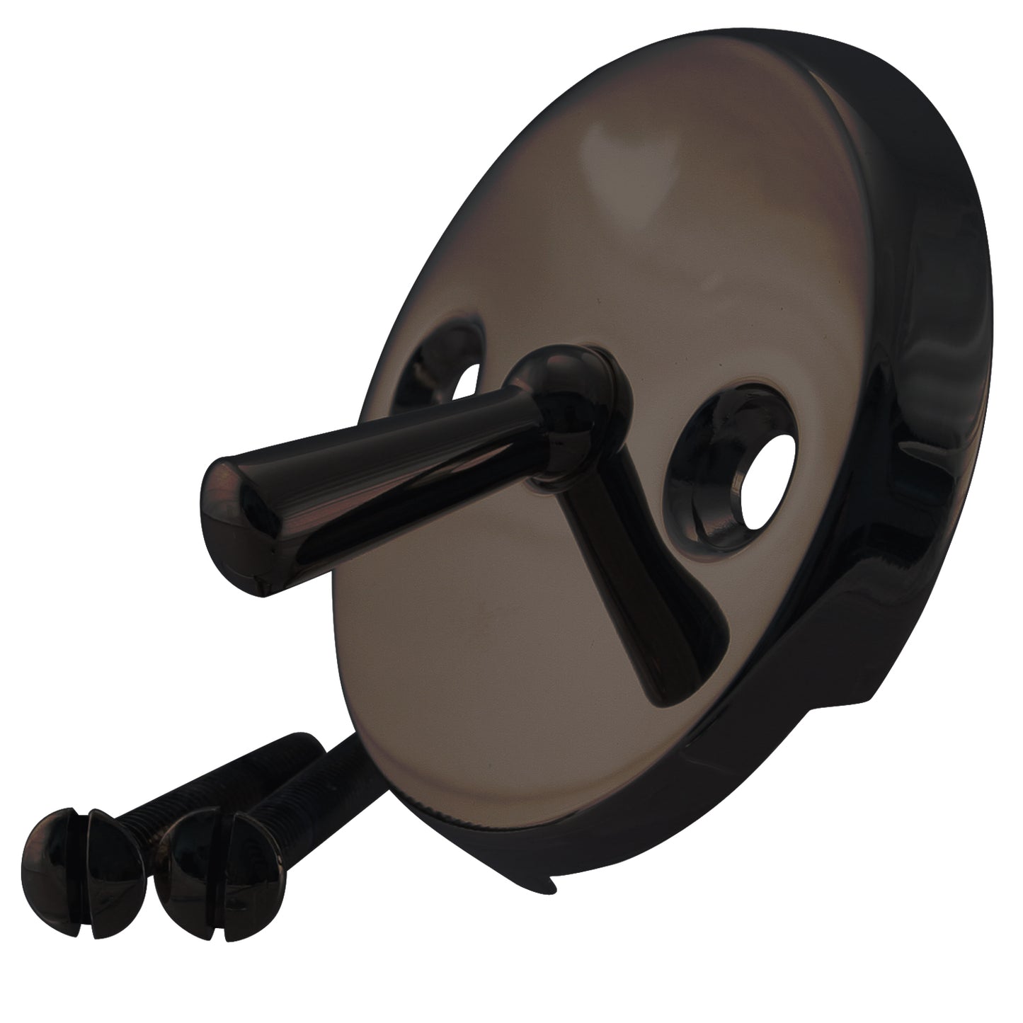 Westbrass D330 3-1/8 in. Two-Hole Trip Lever Overflow Face Plate and Screws