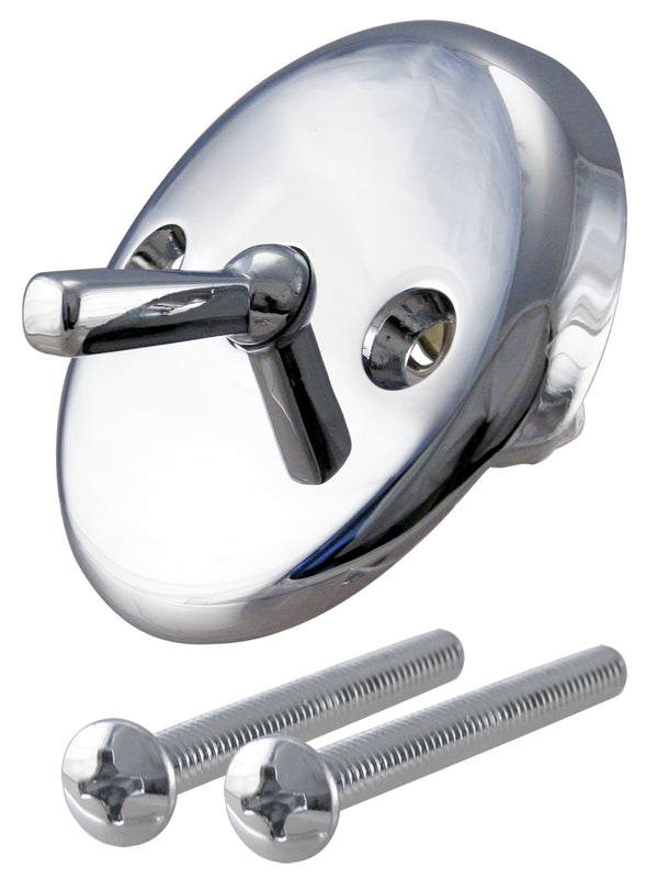 Westbrass D330 3-1/8 in. Two-Hole Trip Lever Overflow Face Plate and Screws