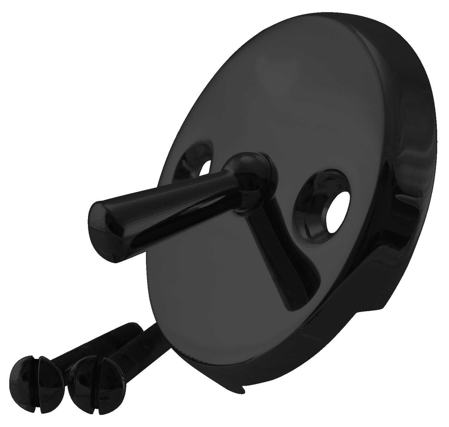 Westbrass D330 3-1/8 in. Two-Hole Trip Lever Overflow Face Plate and Screws